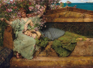 In un giardino di rose - Lawrence Alma-Tadema — vista dell’opera