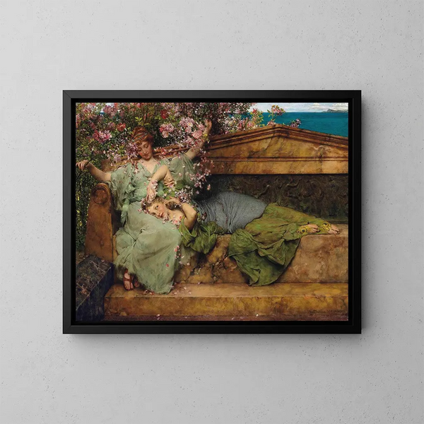 In un giardino di rose - Lawrence Alma-Tadema — quadro incorniciato alla parete