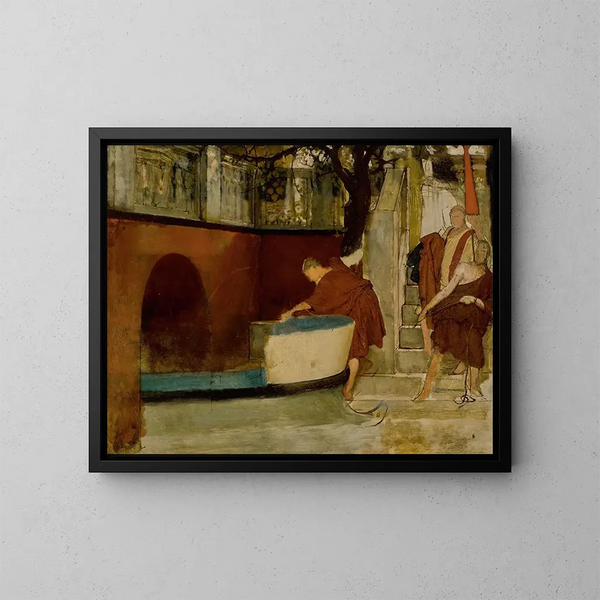 L'Embarquement sur la barca - Lawrence Alma-Tadema — quadro incorniciato alla parete