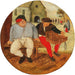 Il grande contadino e il mercante - Pieter Brueghel il Giovane — ambientato in un interno