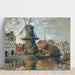 Reproduction of the painting of The Windmill on the Unknown Canal, Amsterdam - Claude Monet