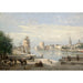 Riproduzione del dipinto Il porto di La Rochelle di Jean-Baptiste-Camille Corot