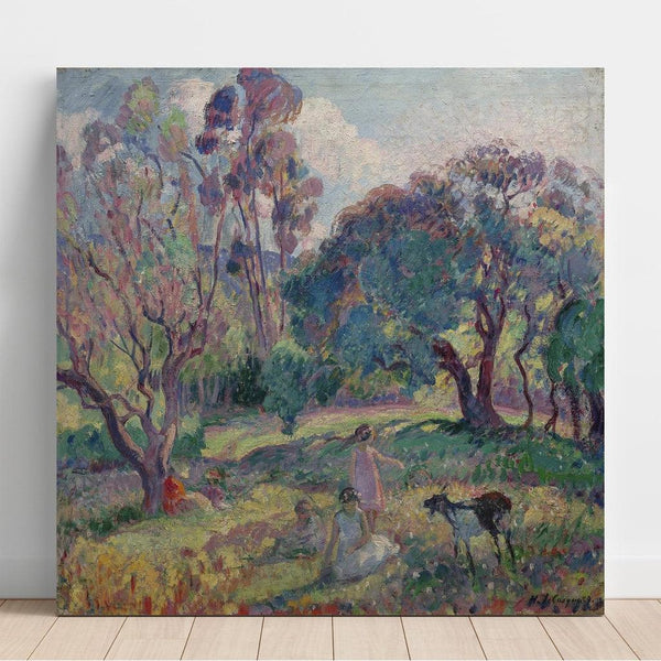 Le Repos sous les arbres - Henri Lebasque | Reproduction Tableau Décoration murale affiche copie