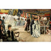 Reproduction of the painting The ball on board the ship - James Tissot