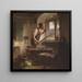 Der wachsame Schuhmacher - Karl von Enhuber — gerahmtes Bild an der Wand