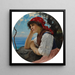 Der rote Schal - Charles Sprague Pearce — gerahmtes Bild an der Wand
