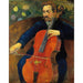 Riproduzione del dipinto Il violoncellista Schneklud - Paul Gauguin