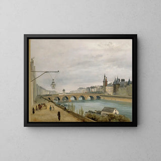 Reproduction tableau | Le Pont au Change, vu du quai de Gesvres - Jean-Baptiste-Camille Corot | Poster - Toile - Aluminium