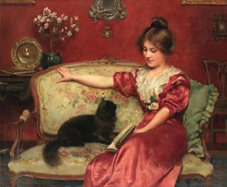 Leo A Malempre - Femme assise et son chat.webp