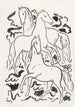 Tre cavalli - Leo Gestel — quadro incorniciato alla parete