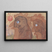 Karikatur von und seiner Frau - Leo Gestel — gerahmtes Bild an der Wand