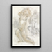 Frauenakt mit den Händen im Haar, im Hintergrund eine andere nackte Figur - Leo Gestel — gerahmtes Bild an der Wand