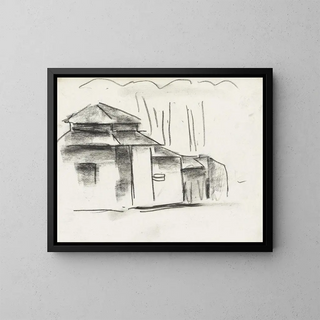 Leo Gestel - Schetsblad met huis.webp