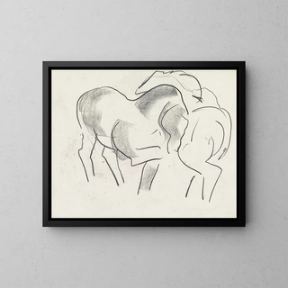 Leo Gestel - Studieblad met paarden.webp