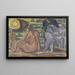 Due figure nude e un cavallo al mare - Leo Gestel — quadro incorniciato alla parete