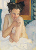 Erwachen halbnackt sitzend - Leo Putz — Ansicht des Kunstwerks