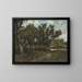 vicino a Barbizon, vicino a una fattoria - Léon Richet — quadro incorniciato alla parete