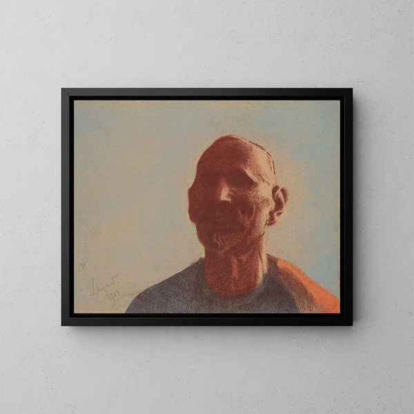 Selbstporträt - Leon Wyczółkowski — gerahmtes Bild an der Wand