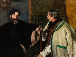 Leon Wyczkowski - Portrait of Stanisaw Witkiewicz with Wojciech Roj.webp