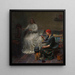 Leonora Christina à Blaataarn La donna cucina la pappa - Kristian Zahrtmann — quadro incorniciato alla parete