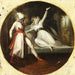 Léonore entdeckt den Dolch von Alonzo - Henry Fuseli — in einem Innenraum präsentiert