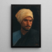 Un Arabe con turbante giallo e burnus blu - Leopold Carl Müller — quadro incorniciato alla parete