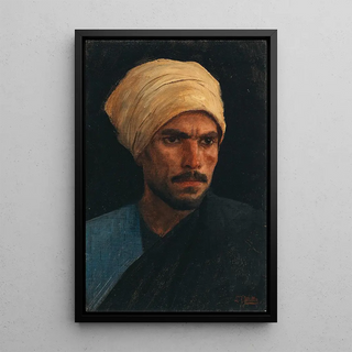 Leopold Carl Mller - A Arab with a Yellow Turban and a Blue Burnous.webp