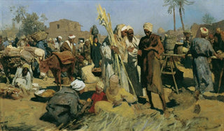 Leopold Carl Mller - Zuckerrohrmarkt Markt in Obergypten.webp