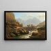 View of Lofer and the Lofer Mountains - Leopold Heinrich Vöscher — framed artwork on a wall