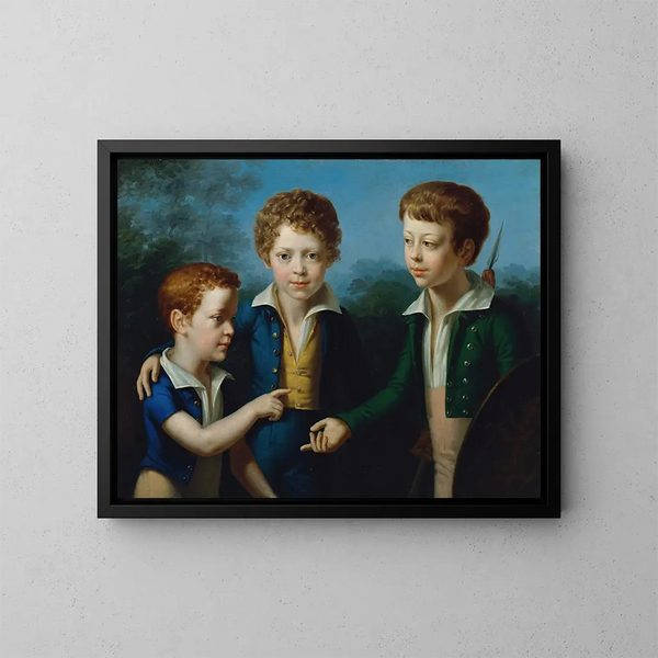 Albert Moritz und Leopold von Neuwall - Leopold Kupelwieser — gerahmtes Bild an der Wand