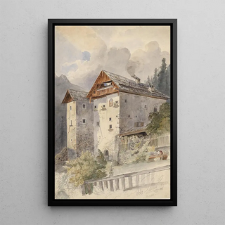 Leopold Munsch - Alte Huser in Hallstadt.webp