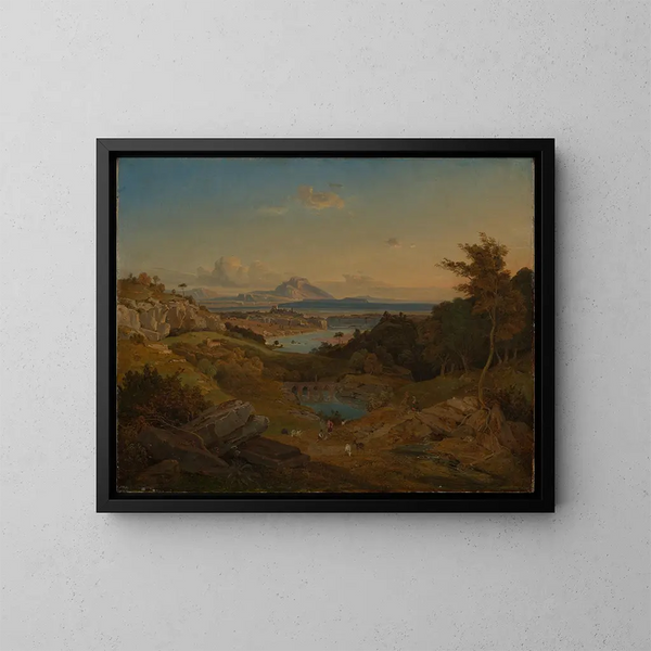Küstenlandschaft Dalmatien - Leopold Rottmann — gerahmtes Bild an der Wand
