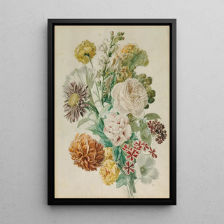 Leopold von Stoll - Blumenstrau mit Rose und Dahlie.webp