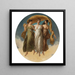 Die drei Grazien - Alexandre Evariste Fragonard — gerahmtes Bild an der Wand