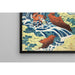 Riproduzione del dipinto Le cascate d'acqua per cavalli di Yoshitsune a Yoshino - Katsushika Hokusai