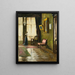 Dame an der Fensterfront vor einer Staffelei - Lesser Ury — gerahmtes Bild an der Wand