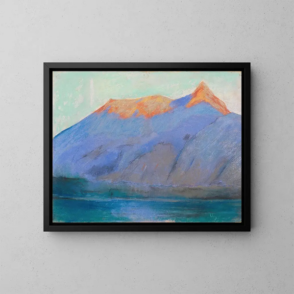 Lac de Garde avec vue sur le Monte Baldo - Lesser Ury — gerahmtes Bild an der Wand