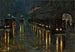 U-Bahn-Station im Freien Blowstraße bei Nacht - Lesser Ury — Ansicht des Kunstwerks