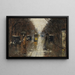 Straßenszene bei Regen in Berlin - Lesser Ury — gerahmtes Bild an der Wand