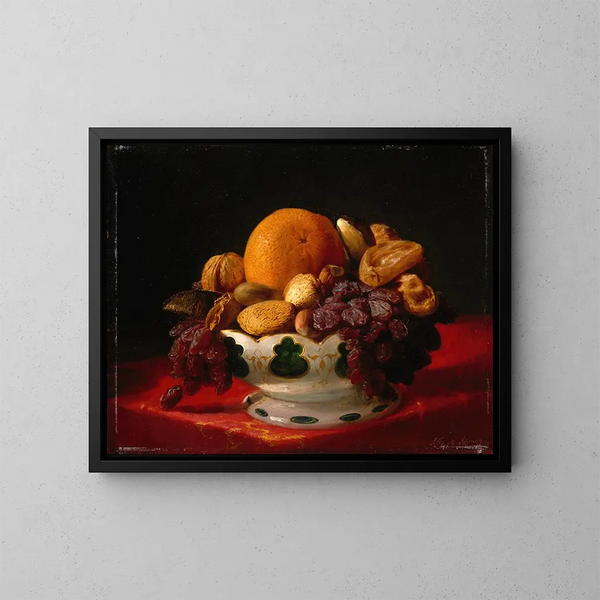 Orangen, Nüsse und Feigen - Lilly Martin Spencer — gerahmtes Bild an der Wand