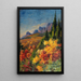 Landschaft mit Chrysanthemen - Lilly Walther — gerahmtes Bild an der Wand