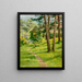 Summer Landscape Painting - Lilly Walther — framed artwork on a wall