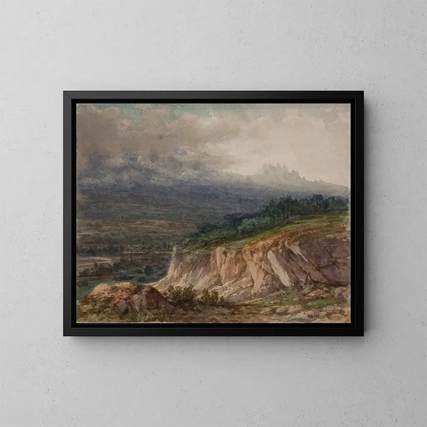 Landschaft - Lluís Rigalt — gerahmtes Bild an der Wand