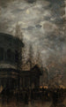 Ausgang von Paris im Jahr 1870 Rotonde de la Villette - Léon Pierre Herpin — Ansicht des Kunstwerks