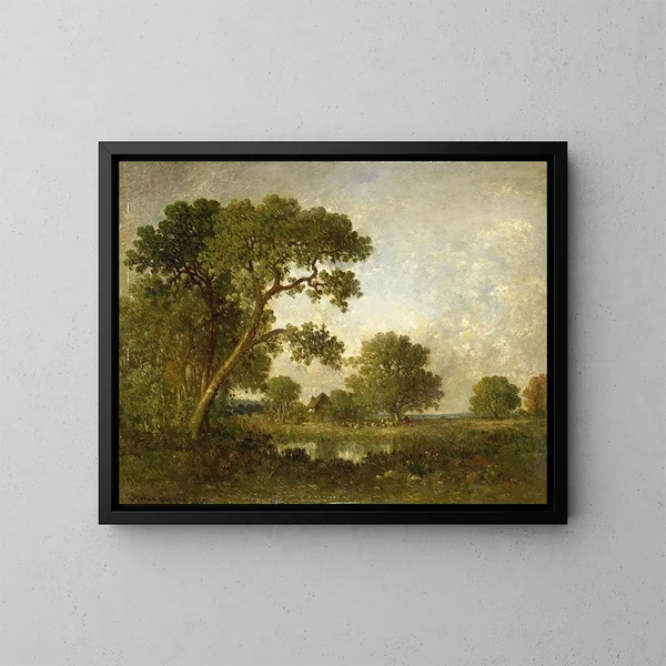 Landschaft - Léon Victor Dupré — gerahmtes Bild an der Wand