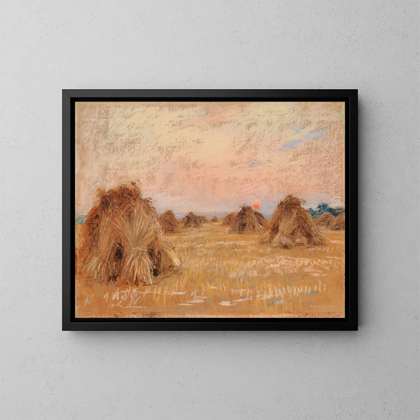 Abenddämmerung - Léon Augustin Lhermitte — gerahmtes Bild an der Wand