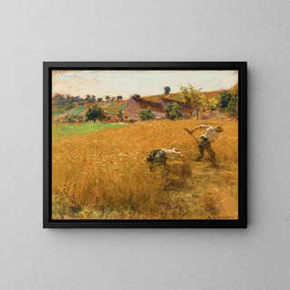 La Moisson - Léon Augustin Lhermitte — gerahmtes Bild an der Wand