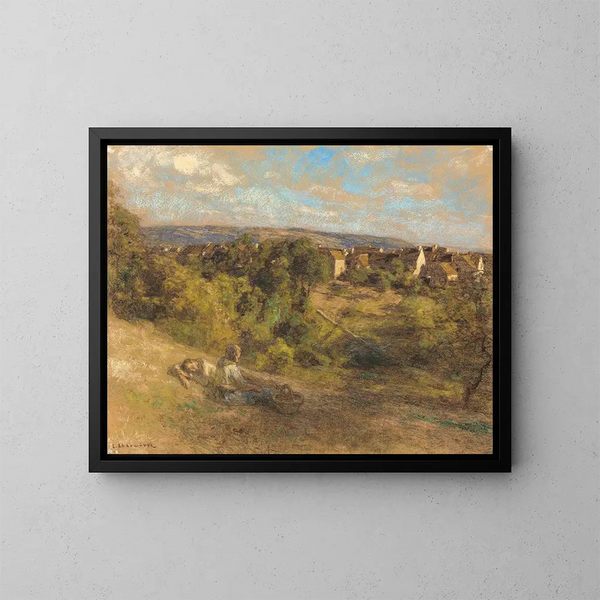 Der Rast der Bauern - Léon Augustin Lhermitte — gerahmtes Bild an der Wand