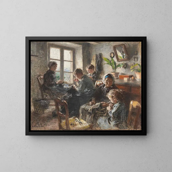 Die Näherinnen - Léon Augustin Lhermitte — gerahmtes Bild an der Wand