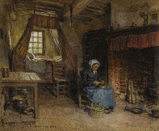 Lon Augustin Lhermitte - Paysanne devant ltre.webp